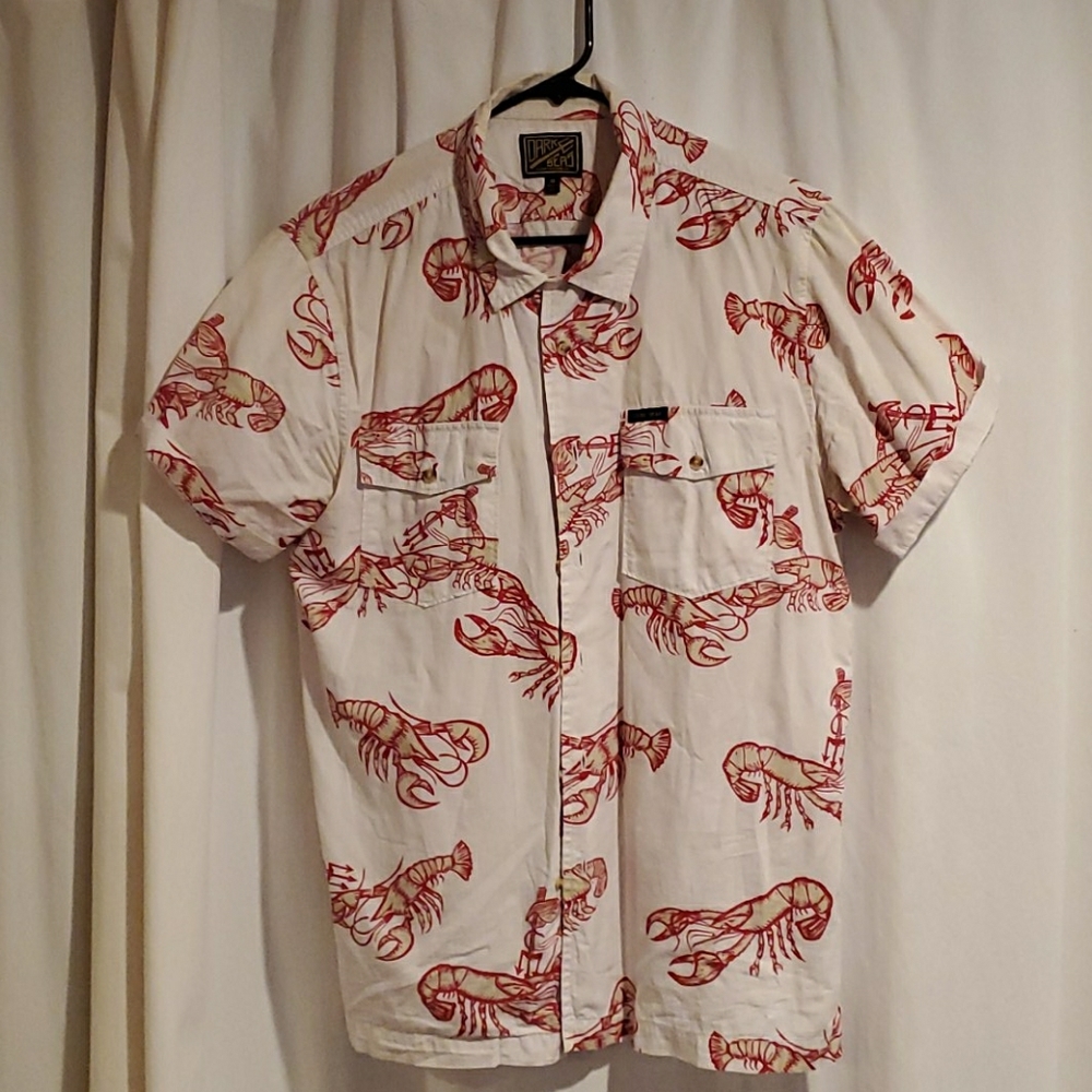 Men's s/s lobster 🦞 print button up